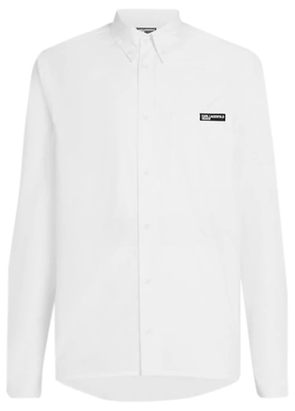 KARL LAGERFELD JEANS, Men's, Poplin Shirt, Regular Fit, White, L