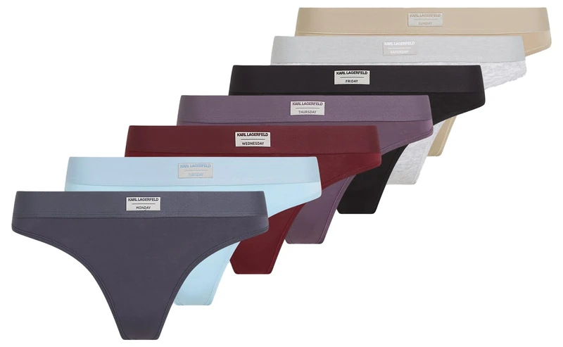Karl Lagerfeld Women Day Of The Week Thong (7 Pack) Days Of The Week/W S - Image 1