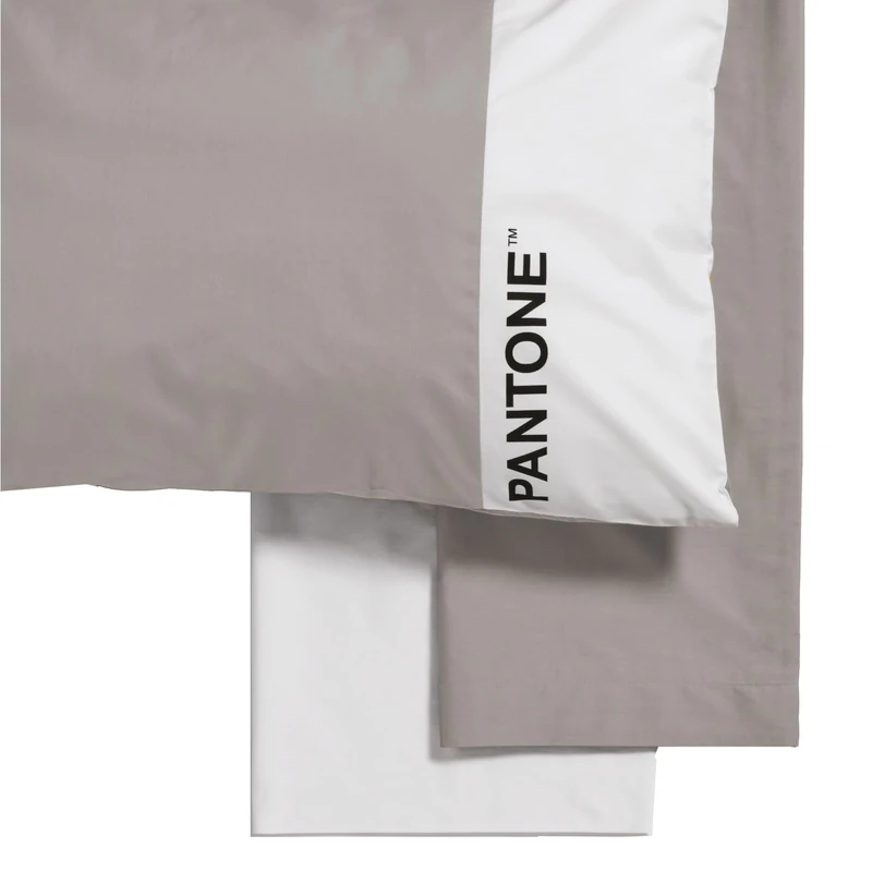 Pantone™ – Complete Bed Set with Double Bed Sheets Cotton 240 x 280 cm + Fitted Bottom Sheet with Double Corners Mattress Cover 180 x 200 cm with Elastic Bands for Mattress up to 30 cm + Pillow Cases