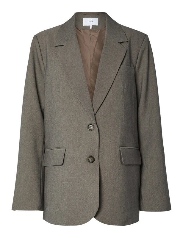 Y.A.S Yasreemaj Ls Blazer Noos, Grey Melange, 14