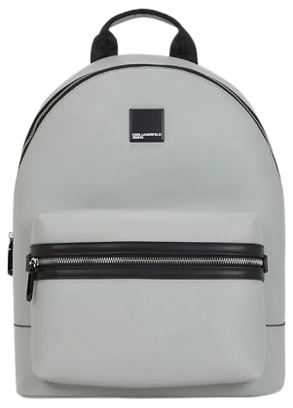 KARL LAGERFELD JEANS, Men's, Box Logo Backpack, Grey, One size