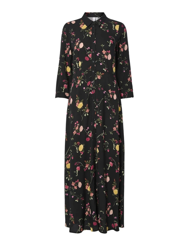 Y.A.S Yassavanna Long Shirt Dress S. Noos, Black, XS