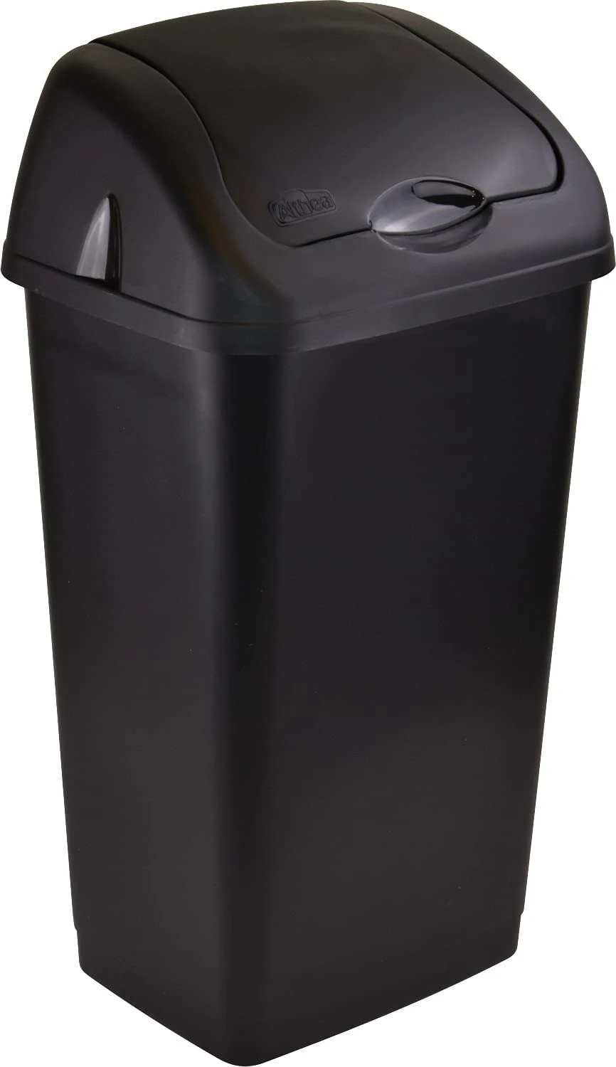 Easy Shopping® 60L 60LITRE Premium Plastic Black Swing Bin Dustbin with curved movable Lid for Home and Kitchen Rubbish Waste Solution