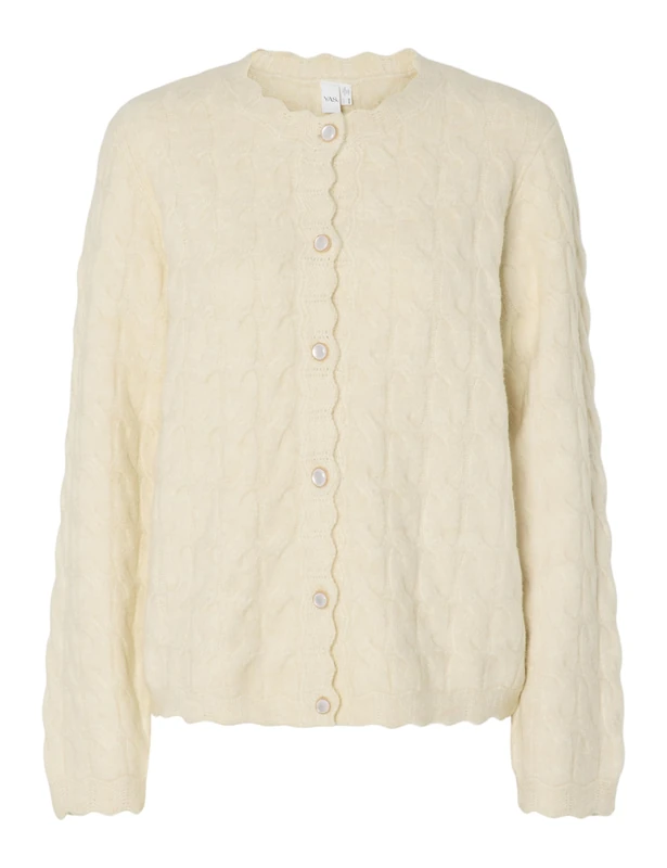 Y.A.S Yasbubera LS Knit Cardigan S. Noos, Birch, XXL