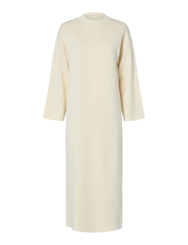 Y.A.S Yaselma LS Long Knit Dress S. Noos, Birch, L