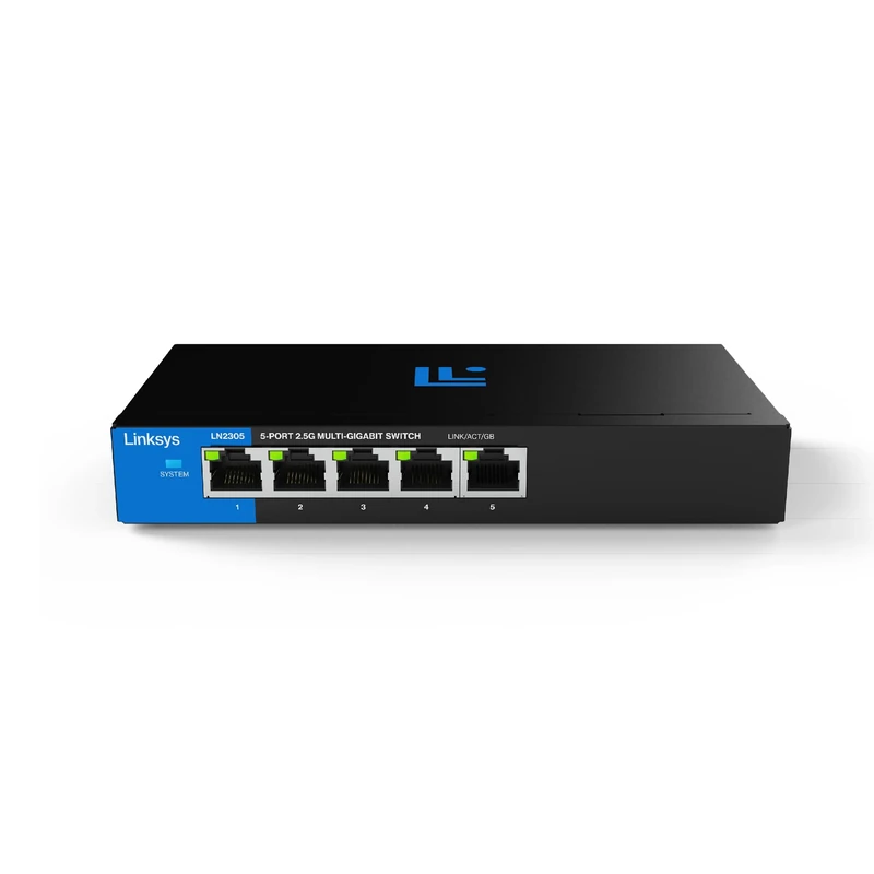Linksys 5-Port, 2.5G Multi-Gig Unmanaged Switch | Energy-Efficient Ethernet | Full-Duplex Flow Control | Ideal For Small And Home Office with Fanless Design and Metal Casing | Plug And Play
