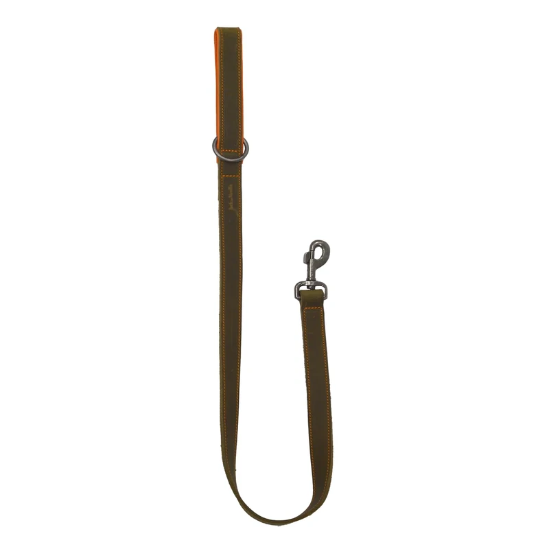 JACK AND VANILLA, Modena Genuine Leather Lead 25 mm x 100 cm, Elegant Olive Green Design, Durable and Comfortable, Ideal for Control When Walking with Your Dog, Model Modena - Image 1