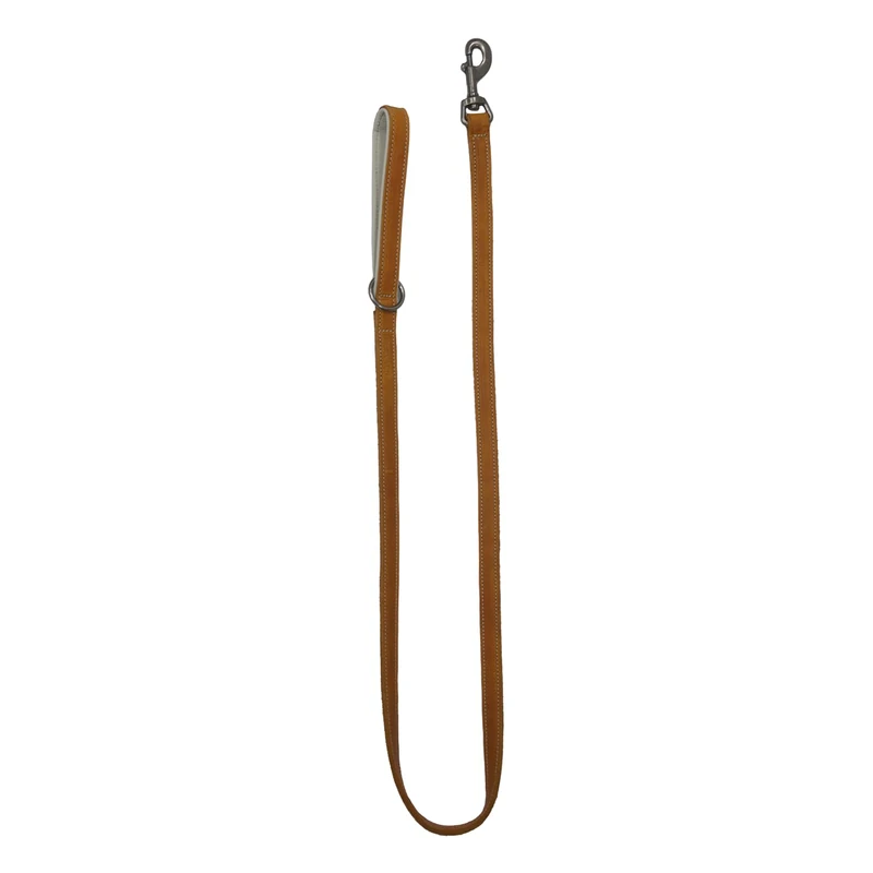 JACK AND VANILLA, Genuine Leather Lead 25 mm x 100 cm, Stylish Design Cognac Colour, Durable and Comfortable for Walks, Comfortable Grip, Easy Care, Modena Model