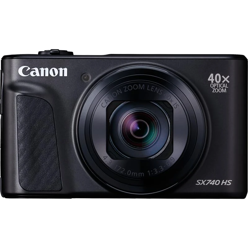 Canon PowerShot SX740 HS Lite Edition Digital Camera (20.3 MP, 40x Optical Zoom, 7.5 cm (3 Inch) Display, DIGIC 8, 4K Ultra HD, HDMI, Wi-Fi, Bluetooth, Automatic Aperture, Automatic Timer, Black