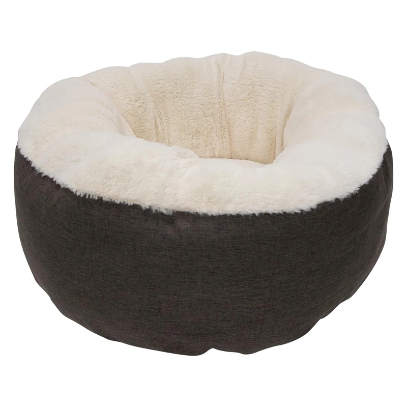 JACK AND VANILLA, Elevated Pet Bed, Ergonomic Design, Durable Fabric, Easy to Clean, Ideal for Small Dogs and Cats, 50 x 50 x 23 cm, Dark Brown