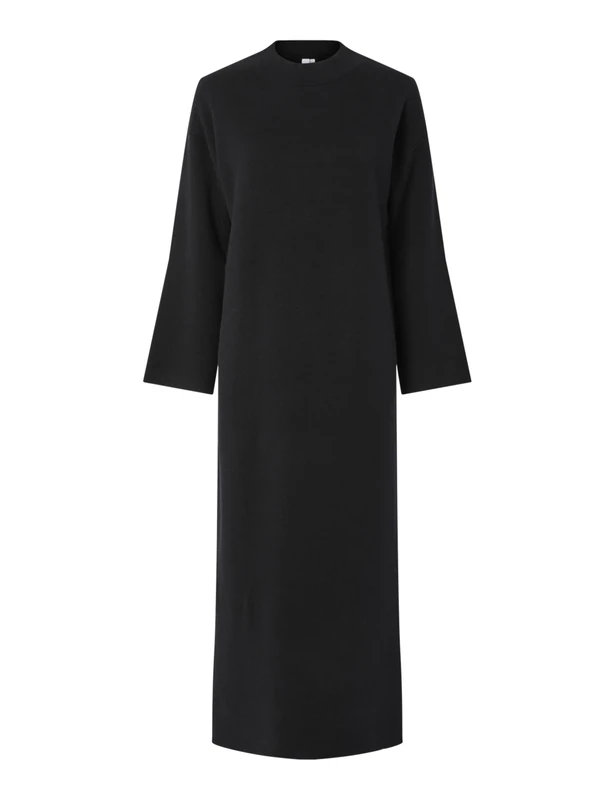 Y.A.S Yaselma LS Long Knit Dress S. Noos, Black, XXL