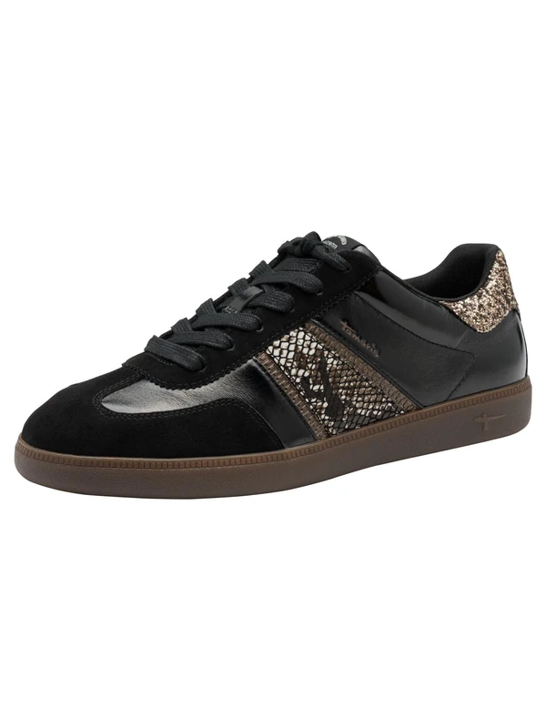 Tamaris Women's Low-Top Trainers, Women's Low Shoes, Black Snake, 6 UK