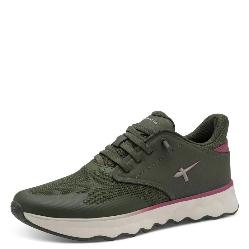 Tamaris Women's Damen Sneaker Low 1-23700-44 Lace-up, Green, 8 UK