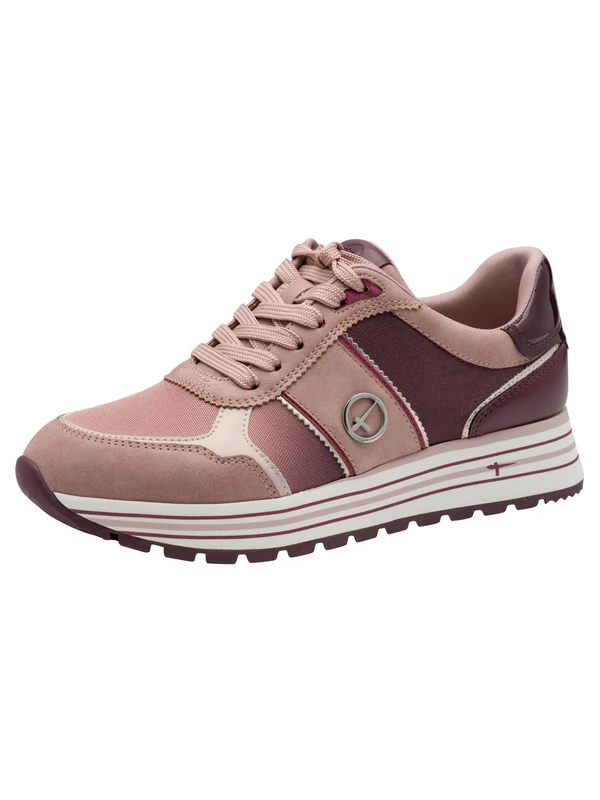 Tamaris Women's Vegan Lace-Up Shoes, Pink, 3.5 UK - Image 1