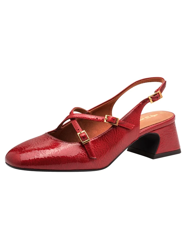 Tamaris Women's Sling Flat, red, 6 UK
