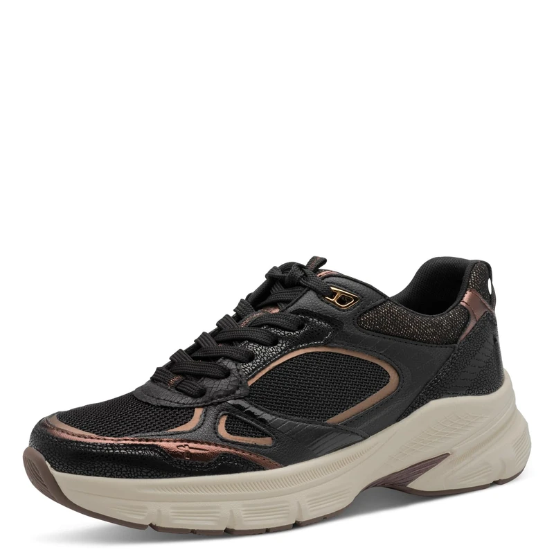 Tamaris Women's Low 1-23759-45 Trainers, Black/Bronce, 39 EU, Black Bronce, 7 UK