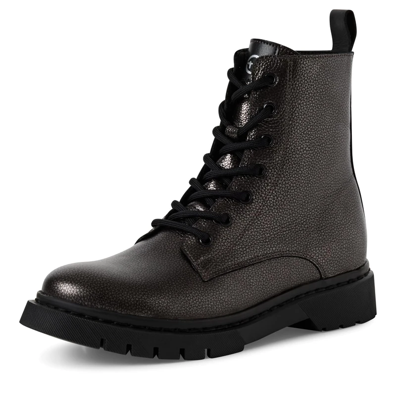 Tamaris Women's Damen Lace Boot Flat 1-25054-41 Ankle, Grey (Pewter), 9 UK