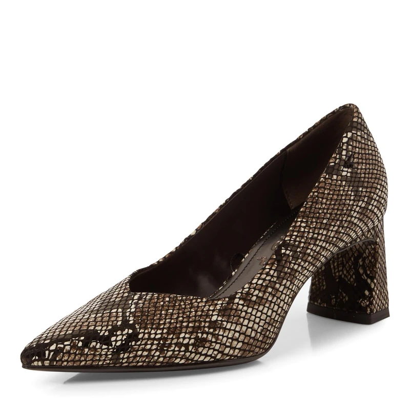 Tamaris Women's 1-22453-45 Pumps, Black Snake, 39 EU, Black Snake, 7 UK