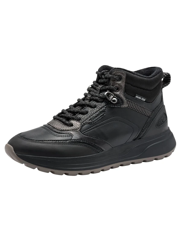 Tamaris Women's Damen Sneaker High 1-25259-45, Plain Black, 7.5 UK