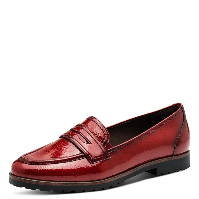 Tamaris Women's Flat Slippers, Red Patent, 5 UK