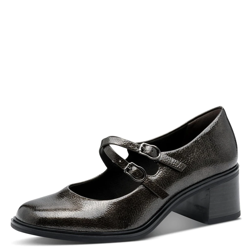Tamaris Women's Pump with Strap 1-22459-45 Pumps, Pewter, 39 EU, Grey (Pewter), 7 UK
