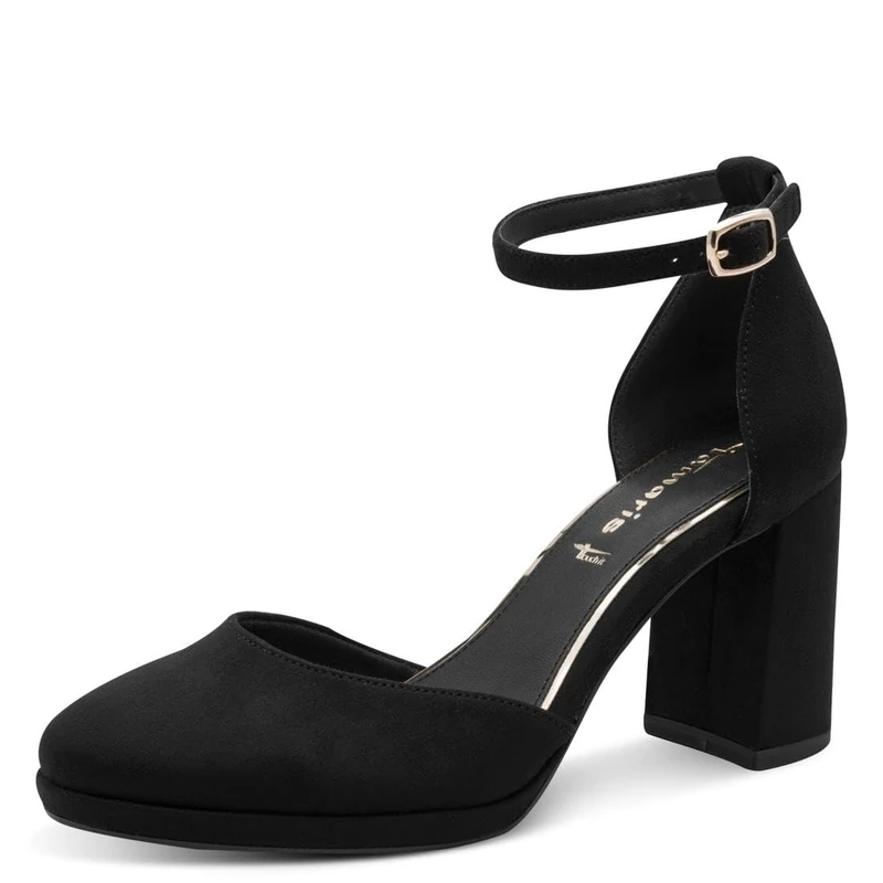Tamaris Women's pumps with block heel black 5 UK