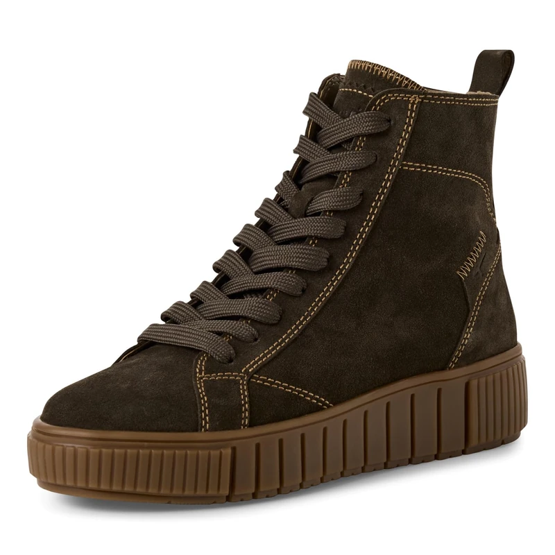 Tamaris Women's Leather Boots, olive, 37 EU