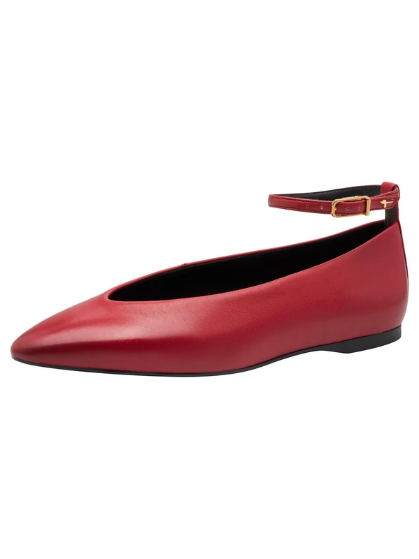 Tamaris Women's Ballerina Strap 1-22161-45 Ballet Flats, Red, 38 EU, red, 6 UK