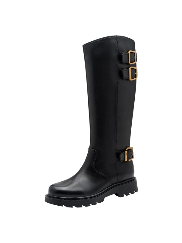 Tamaris Women's Long Boot Flat 1-25623-45 Knee High Boots, black, 8 UK