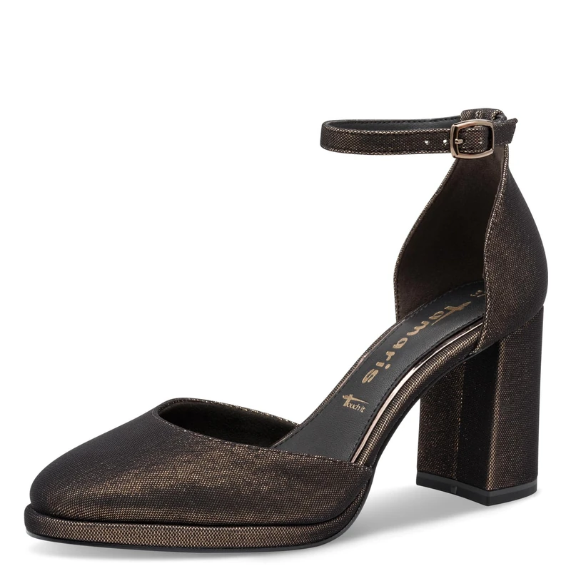 Tamaris 1-22463-45 Women's Pump with Strap, Copper Glam, 8 UK