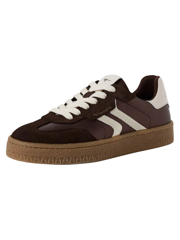Tamaris Low Trainers Green, Brown Metallic, 3.5 UK