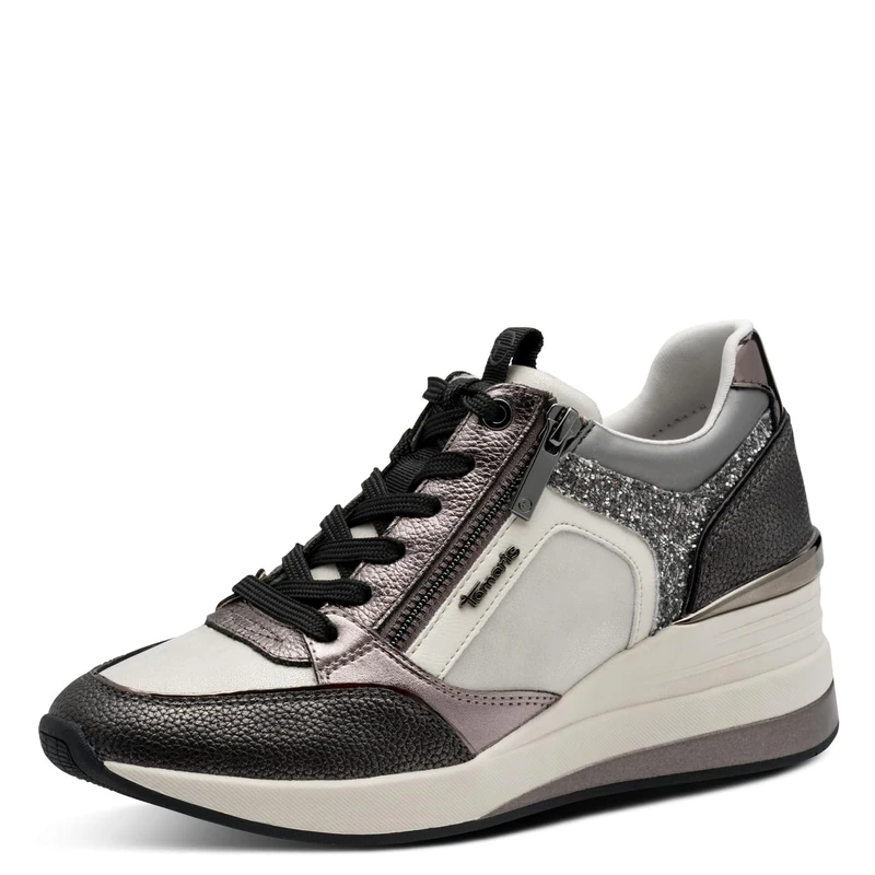 Tamaris Women's Low 1-23703-41 Trainers, Dark Grey Comb, 38 EU, Dark Grey Comb, 6 UK