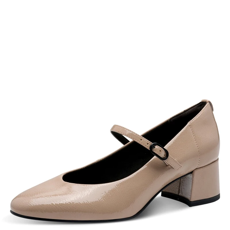 Tamaris Women's Vegan Court Shoes, Taupe, 4 UK
