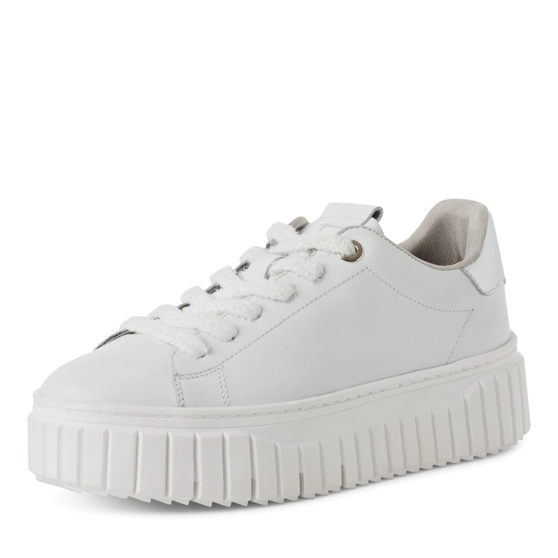 Tamaris 1-23702-45/098 Lace-Up Shoes Smooth Leather Women in Black, White Comb, 6.5 UK