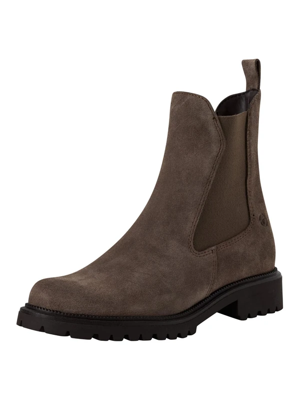 Tamaris Women's 1-25427-41 Chelsea Boot, Taupe, 6.5 UK