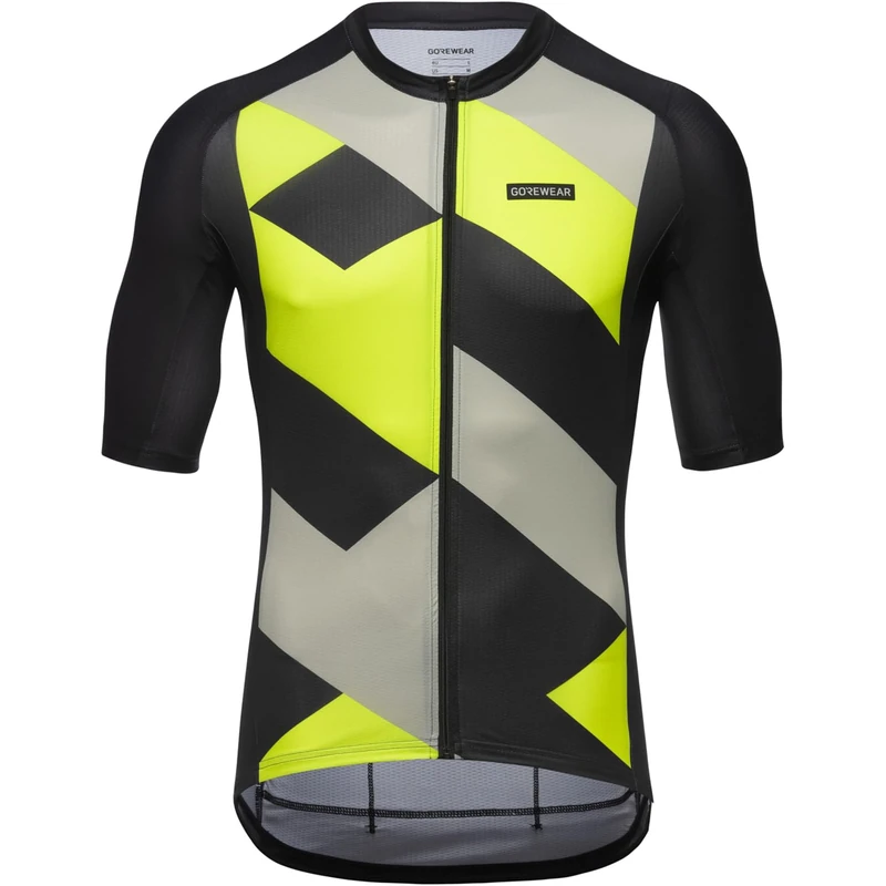 GORE WEAR Spirit Signal Jersey Mens, Black/Neon Yellow, L