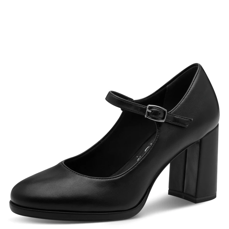 Tamaris 1-22462-45 Women's Pump with Strap, Black Matte, 8 UK