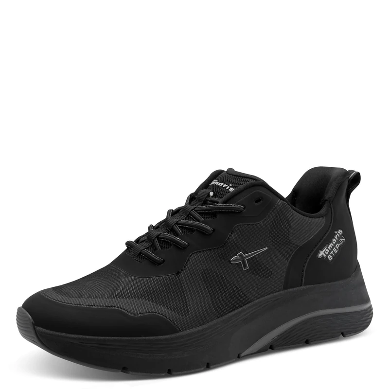 Tamaris Women's Damen Sneaker Low 1-23786-45, Plain Black, 7.5 UK