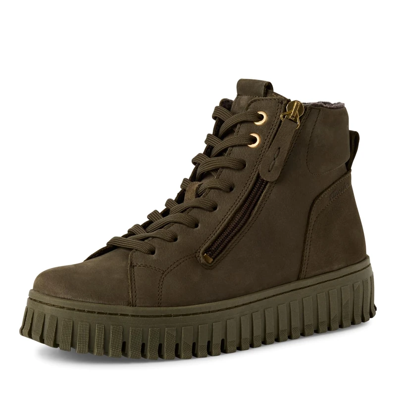 Tamaris Women's Lace Boot Flat 1-25206-43 Ankle Boots, olive, 6 UK