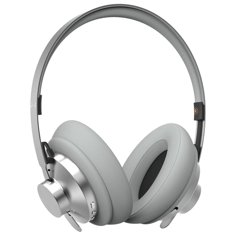 ECHO Head Band Wireless Headphones ANC Grey Metal - Active Noise Reduction - Hoop Design, Premium Sound Quality