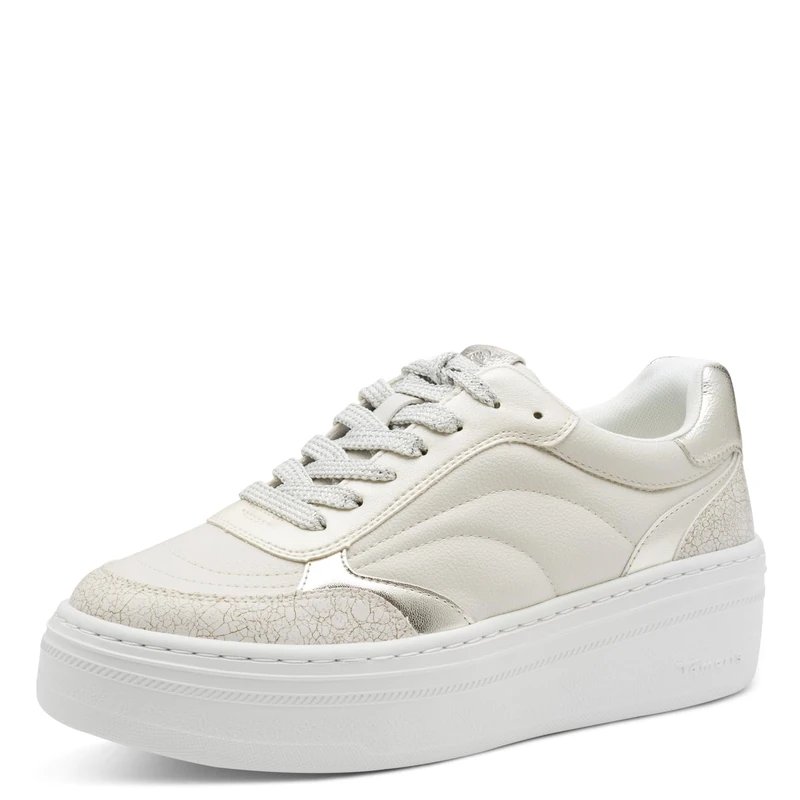 Tamaris Women's 1-23756-45 Trainers, White Silver, 7.5 UK