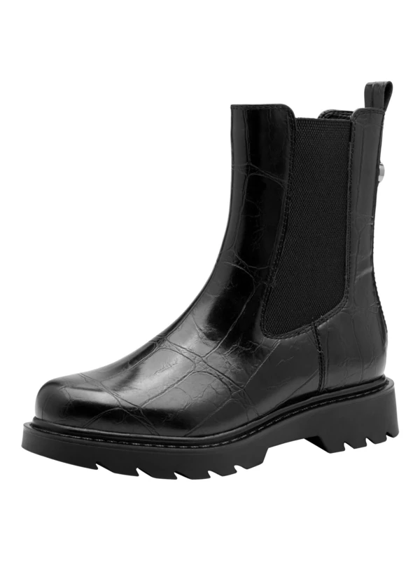 Tamaris Women's Chelsea Boots 1-25411-45, Black Croco., 6.5 UK