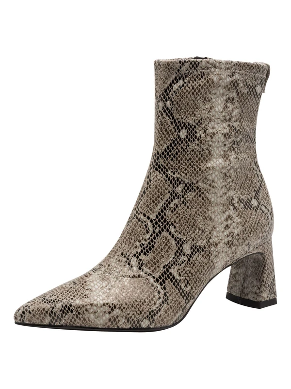 Tamaris Women's Vegan Boots, Beige Snake, 5 UK