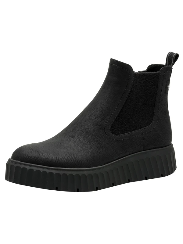 Tamaris Women's Flat Ankle Boots 1-25420-45, black, 6.5 UK