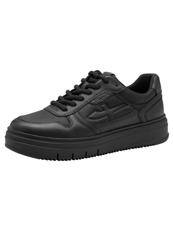 Tamaris Women's Flat Lace-Up Shoes, Plain Black, 4 UK