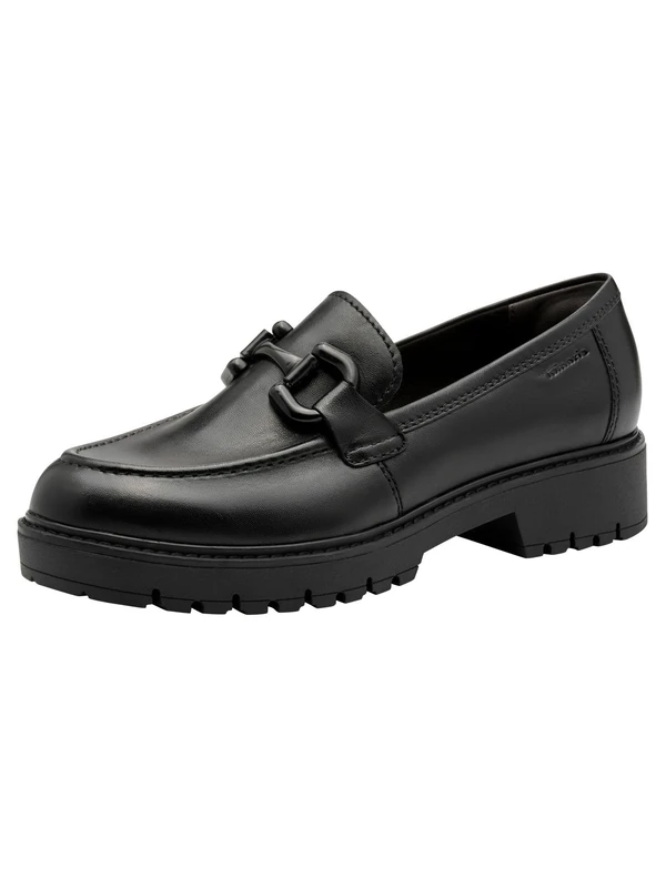Tamaris Women's Damen Slipper 1-24733-45 Loafer, Black (Black Leather), 5 UK
