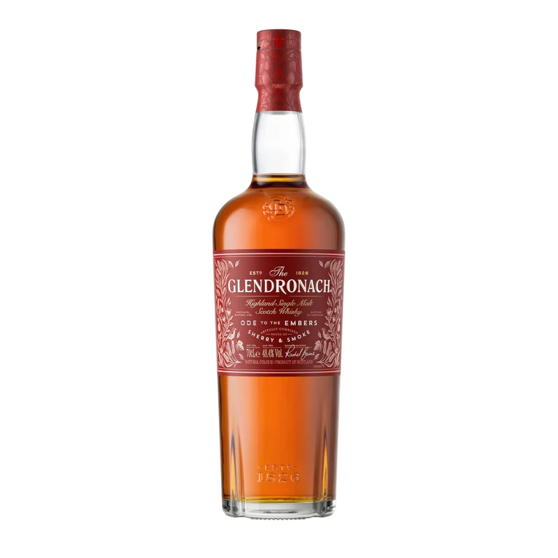The GlenDronach Ode to the Embers Highland Single Malt Scotch Whisky, 70 cl | Sherry Cask Matured Premium Scotch | Spiced, Toasted Oak & Dried Fruit | Luxury Whisky Gift