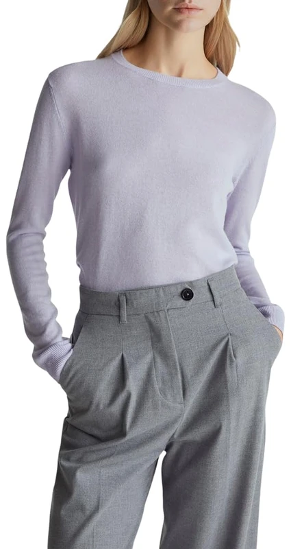 United Colors of Benetton Women's Maglia G/C M/L 1002d1k01 Sweater, Purple, M