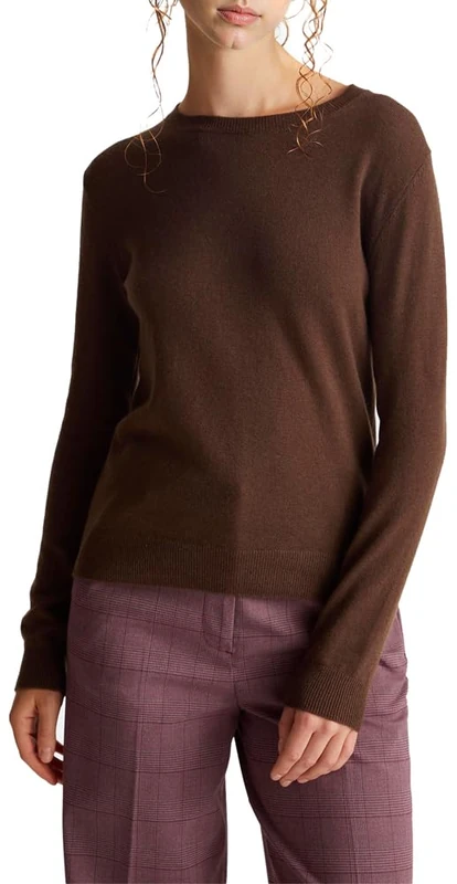 United Colors of Benetton Women's Maglia G/C M/L 1002d1k01 Sweater, Brown, M