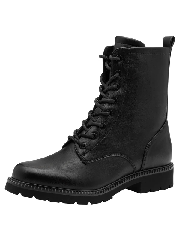 Tamaris Women's Lace Boot Flat 1-25215-45 Ankle Boots, black, 8 UK